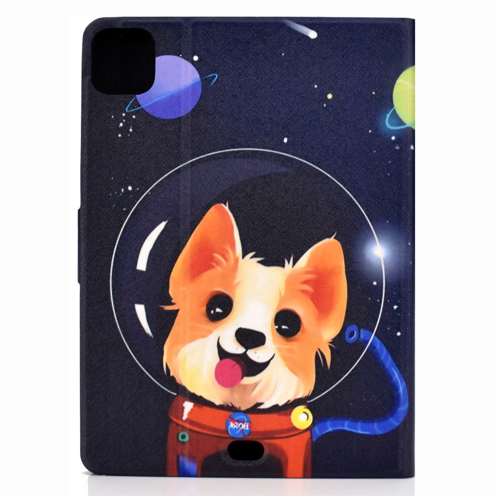 Pattern Printing Leather Stand Tablet Case for iPad Air (2020) - Aerospace Dog-3