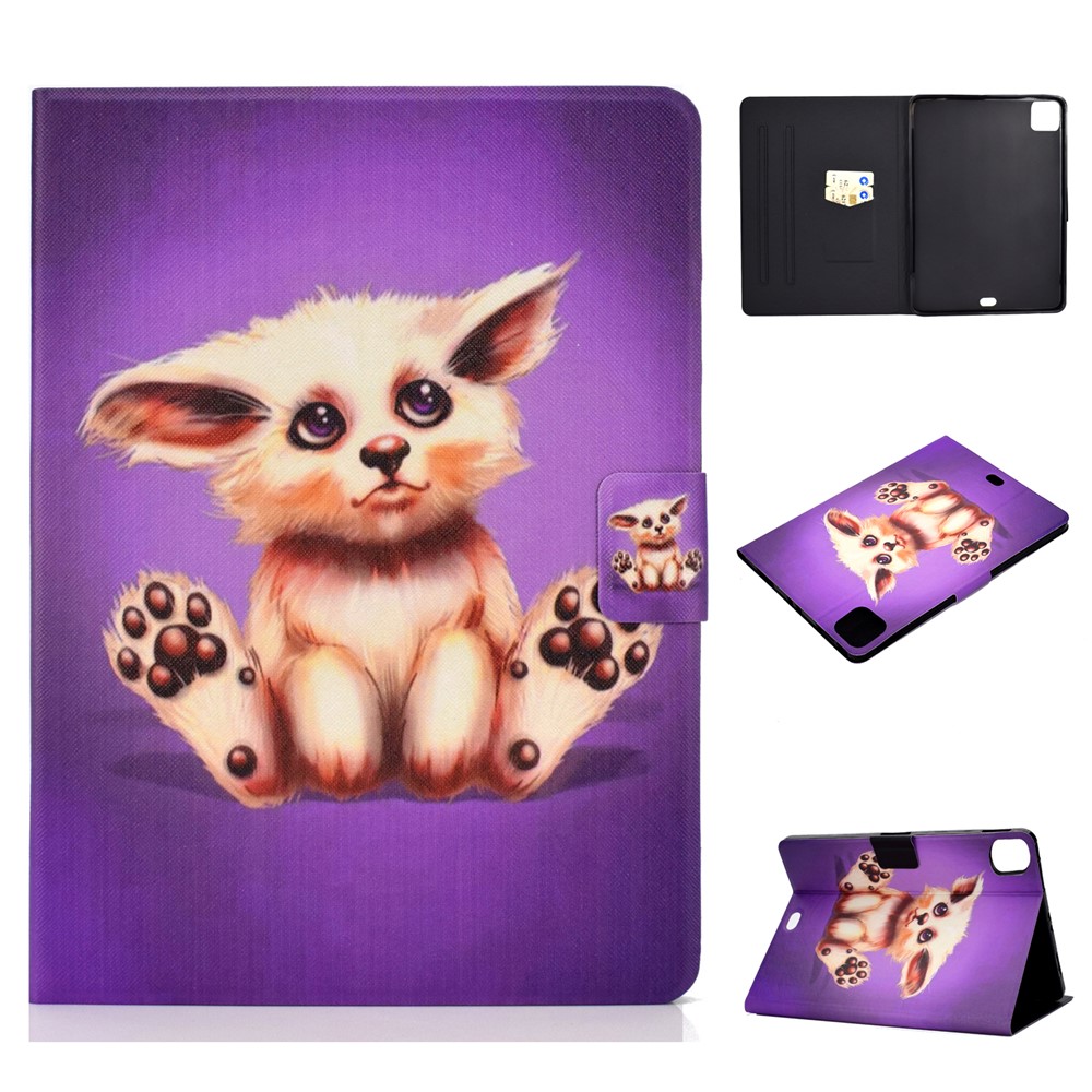 Pattern Printing Leather Stand Tablet Case for iPad Air (2020) - Abyssinian Cat-1