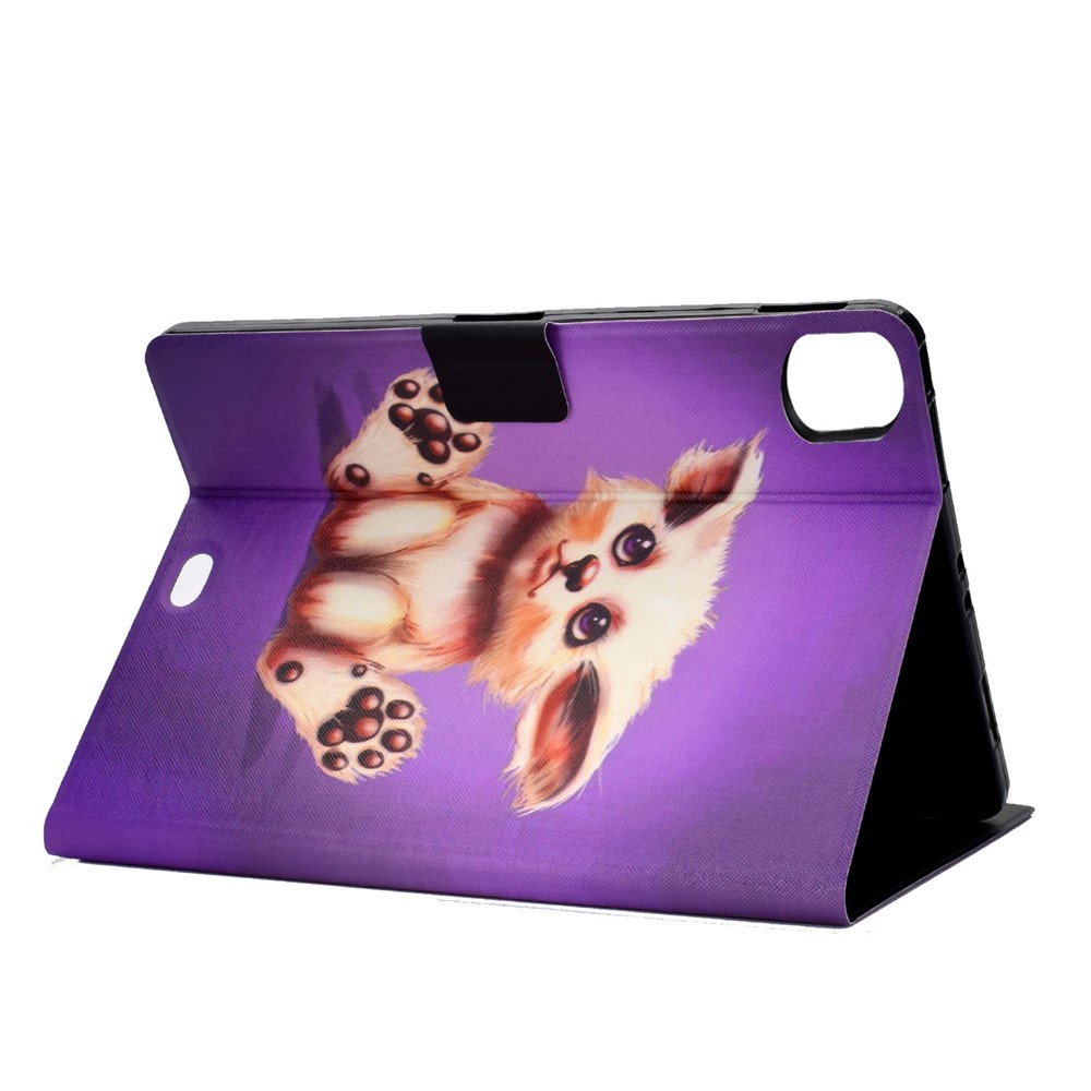 Pattern Printing Leather Stand Tablet Case for iPad Air (2020) - Abyssinian Cat-4