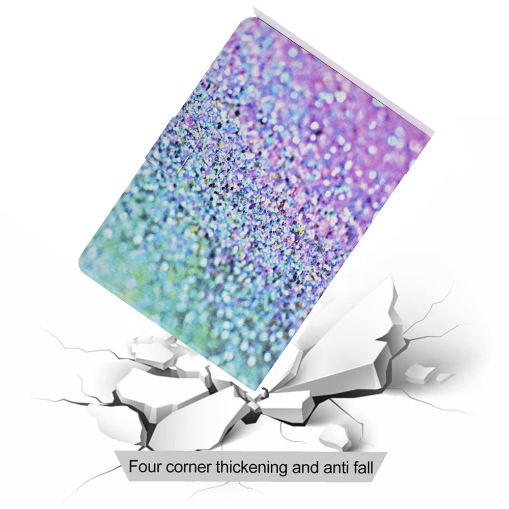Pattern Printing Leather Stand Tablet Case for iPad Air (2020) - Glittery Element-8