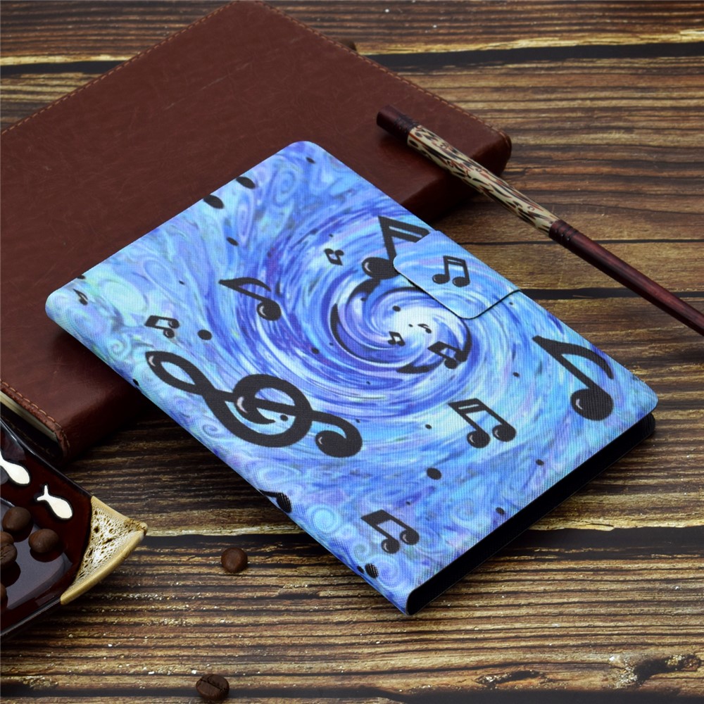 Pattern Printing Leather Stand Tablet Case for iPad Air (2020) - Music Symbol-7