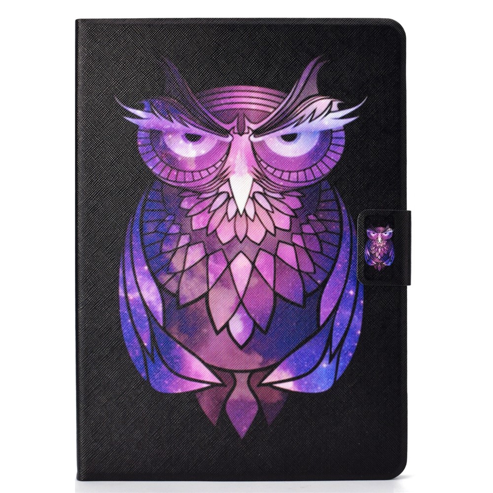 Pattern Printing Leather Stand Tablet Case for iPad Air (2020) - Owl-2