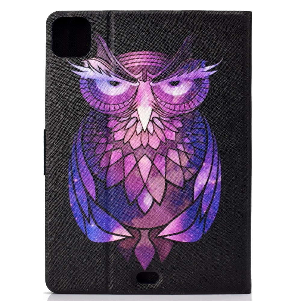 Pattern Printing Leather Stand Tablet Case for iPad Air (2020) - Owl-3