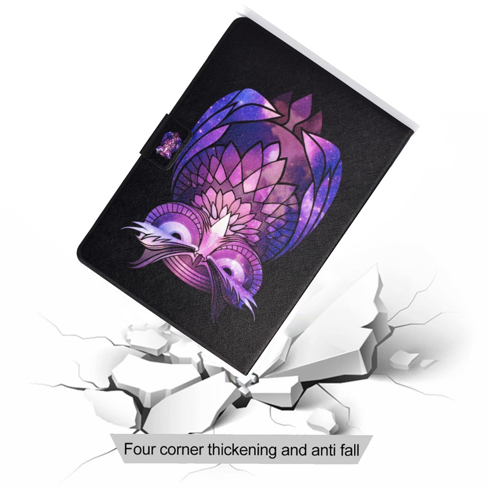 Pattern Printing Leather Stand Tablet Case for iPad Air (2020) - Owl-8