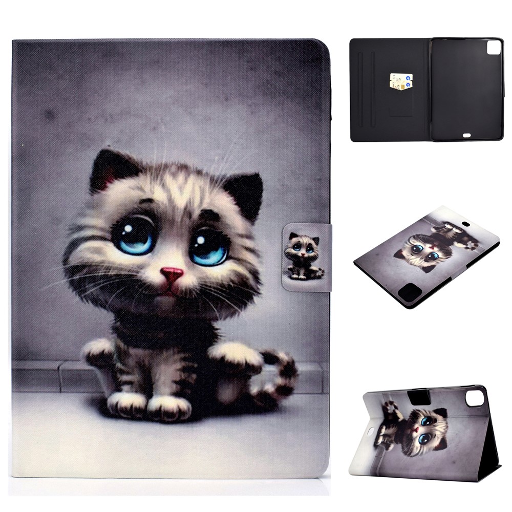 Pattern Printing Leather Stand Tablet Case for iPad Air (2020) - Baby Cat-1