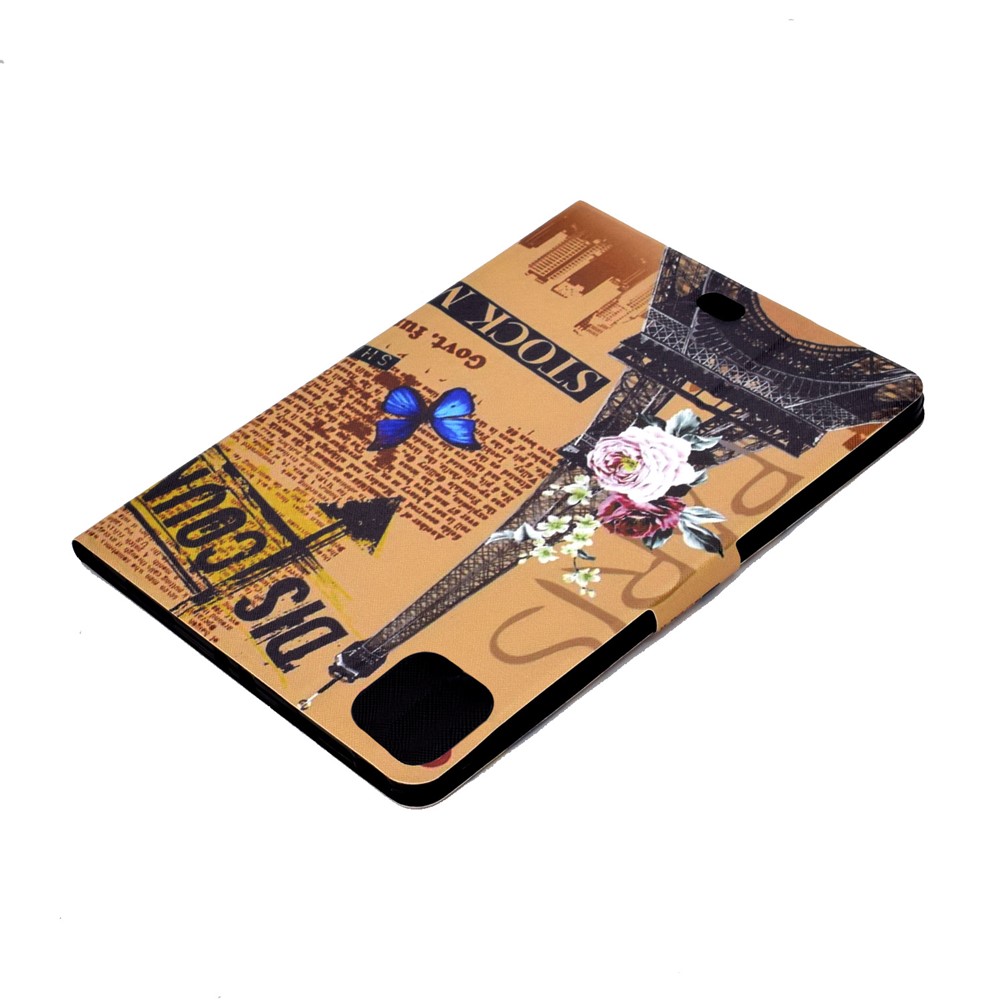 Pattern Printing Leather Stand Tablet Case for iPad Air (2020) - Eiffel Tower-6