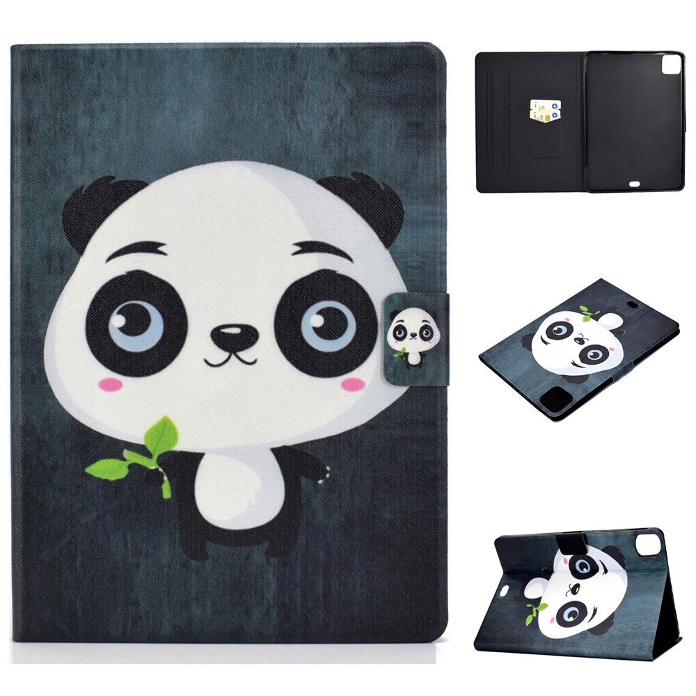 Pattern Printing Leather Stand Tablet Case for iPad Air (2020) - Panda-1