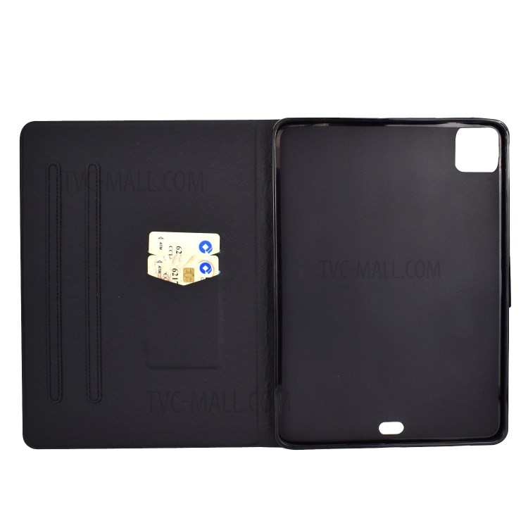 Pattern Printing Leather Stand Tablet Case for iPad Air (2020) - Elephant with Headphones-10