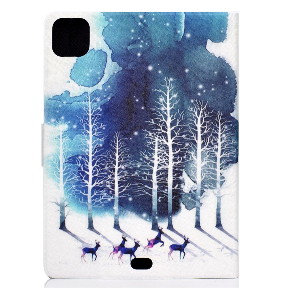 Pattern Printing Leather Stand Tablet Case for iPad Air (2020) - Forest and Elk-3