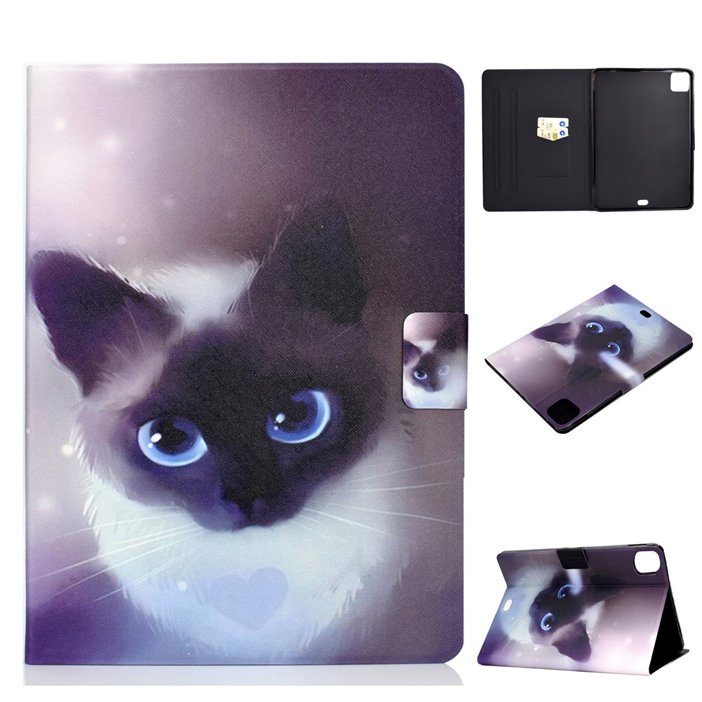 Pattern Printing Leather Stand Tablet Case for iPad Air (2020) - Cat-1