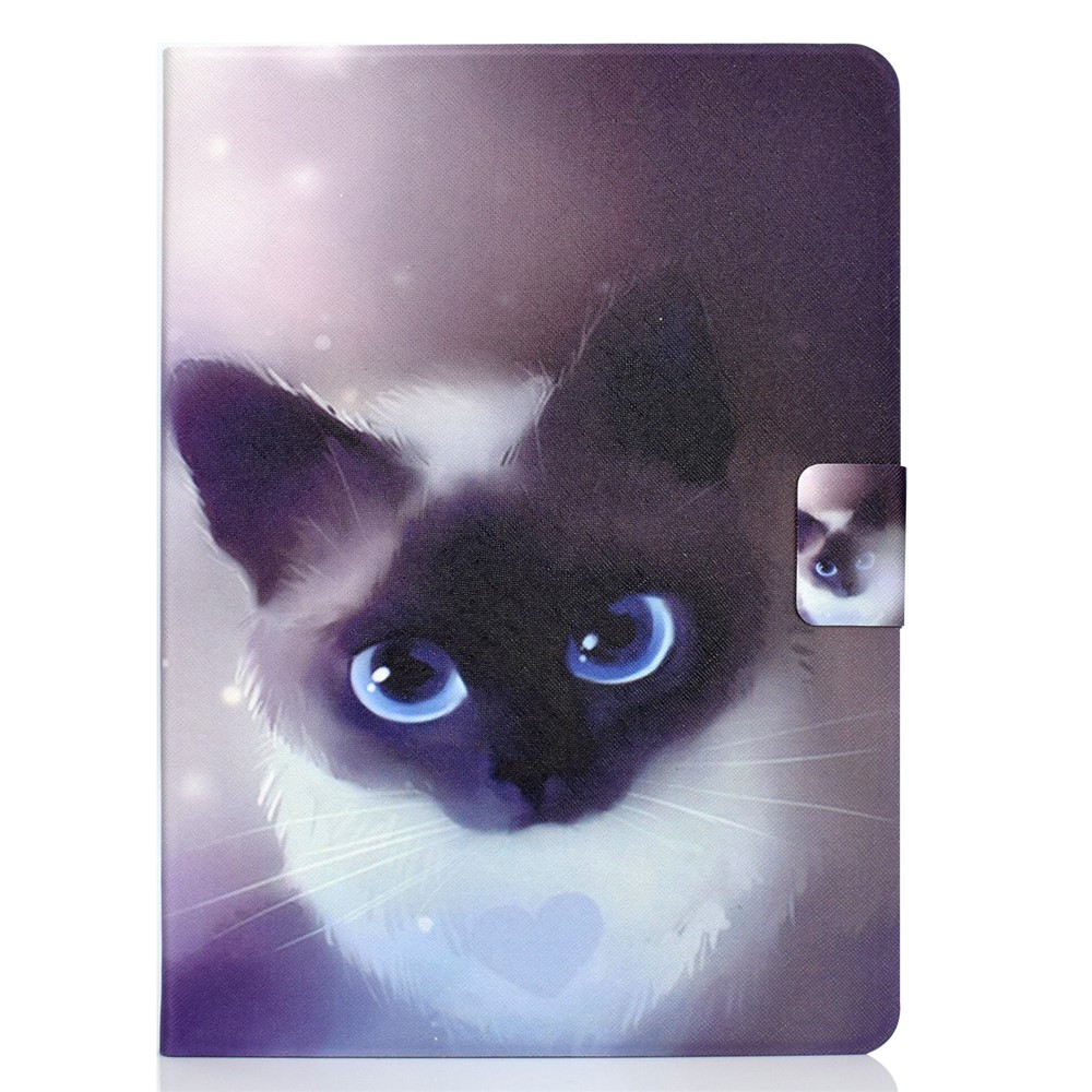 Pattern Printing Leather Stand Tablet Case for iPad Air (2020) - Cat-2