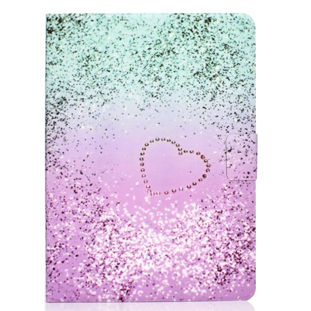 Pattern Printing Leather Stand Tablet Case for iPad Air (2020) - Glittery Element and Heart-2
