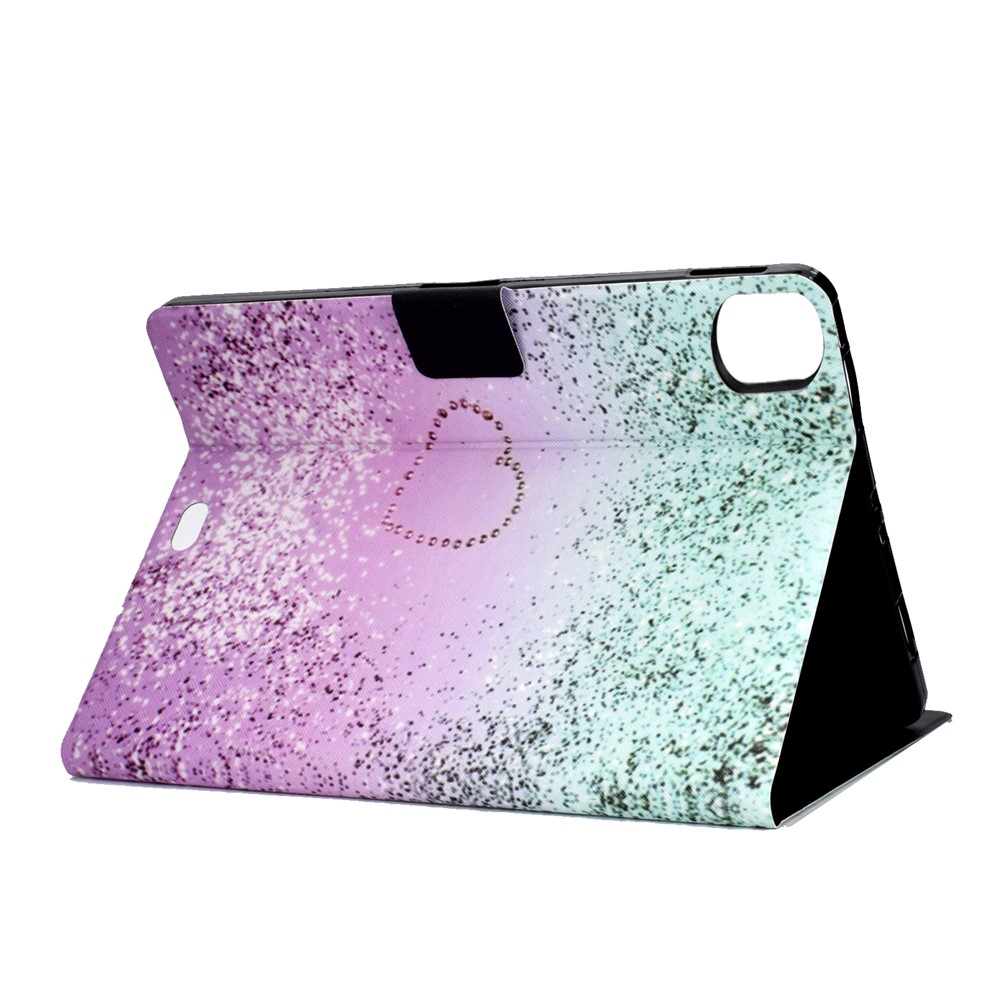 Pattern Printing Leather Stand Tablet Case for iPad Air (2020) - Glittery Element and Heart-4