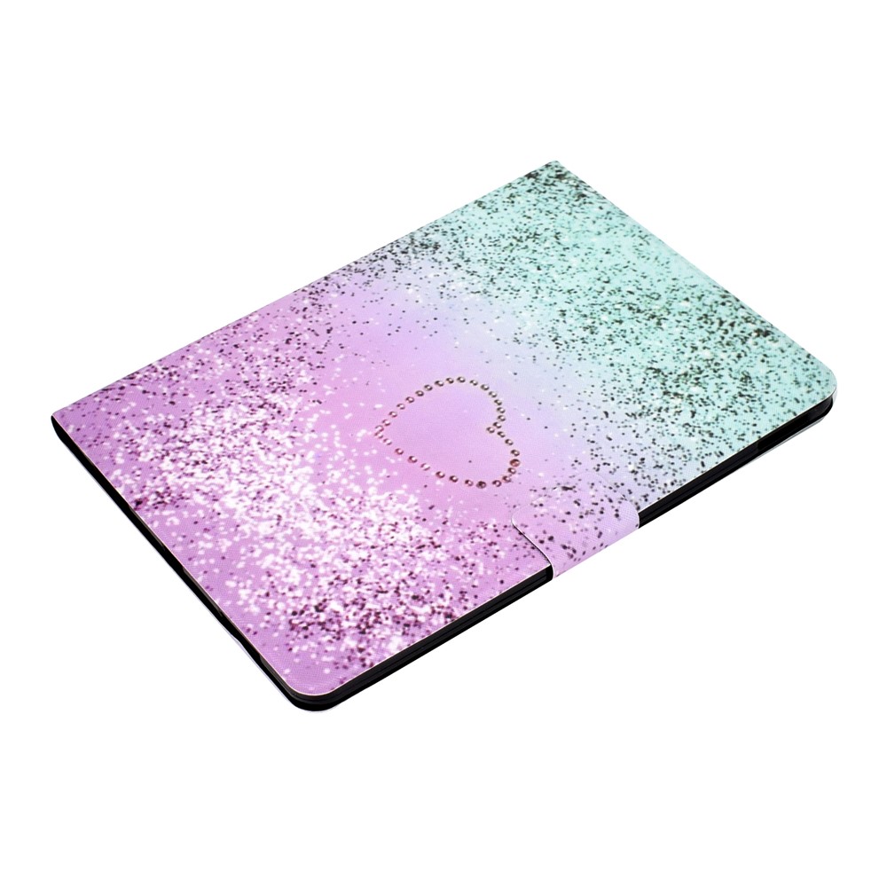 Pattern Printing Leather Stand Tablet Case for iPad Air (2020) - Glittery Element and Heart-5