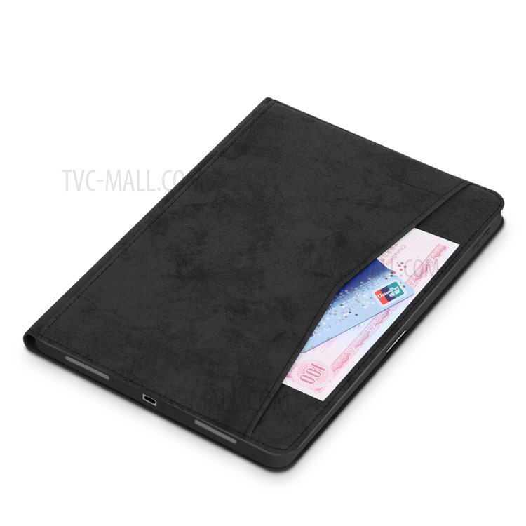 Stand PU Leather Tablet Unique Cover with Pocket for iPad 10.8-inch (2020)/iPad Air 4 10.8 inch (2020) - Black-5