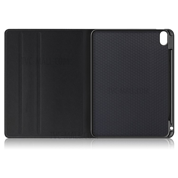 Stand PU Leather Tablet Unique Cover with Pocket for iPad 10.8-inch (2020)/iPad Air 4 10.8 inch (2020) - Black-8