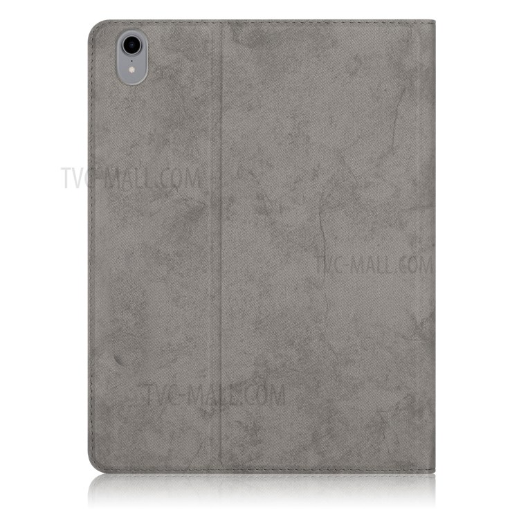 Stand PU Leather Tablet Unique Cover with Pocket for iPad Air (2020) - Grey-3