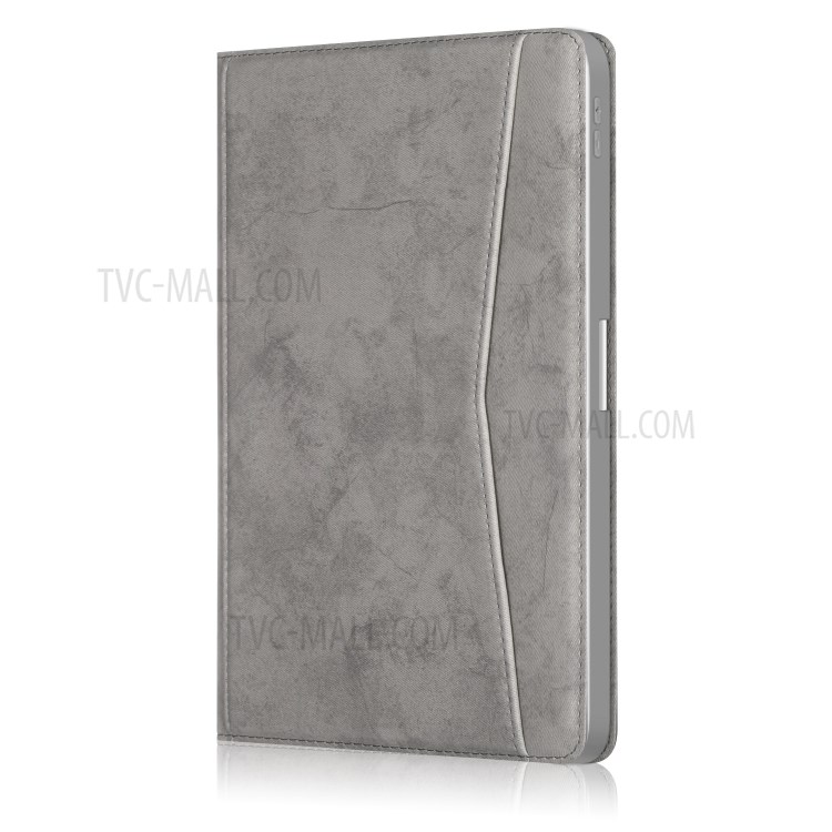 Stand PU Leather Tablet Unique Cover with Pocket for iPad Air (2020) - Grey-4
