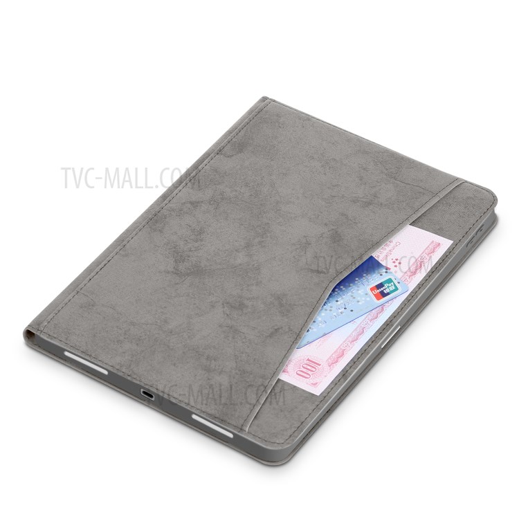 Stand PU Leather Tablet Unique Cover with Pocket for iPad Air (2020) - Grey-5