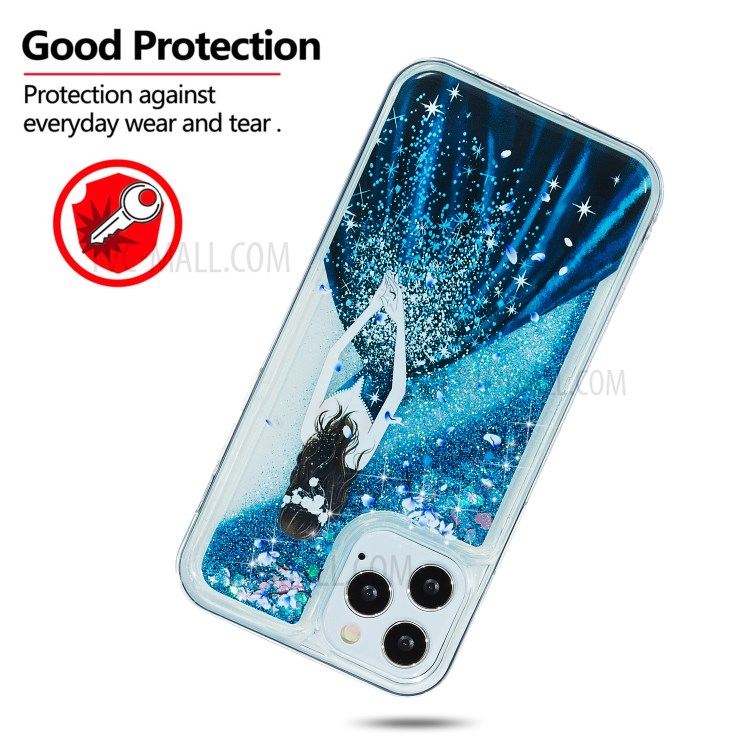 Stylish Pattern Glitter Powder Quicksand TPU Phone Case for iPhone 12 mini - Girl-2