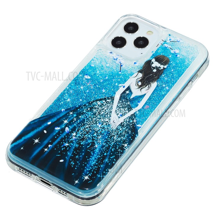 Stylish Pattern Glitter Powder Quicksand TPU Phone Case for iPhone 12 mini - Girl-3