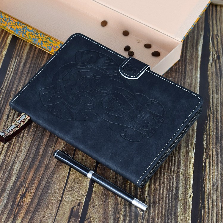 Imprint Elephant Leather Stylish Tablet Protection Case for iPad Air (2020) - Black-13