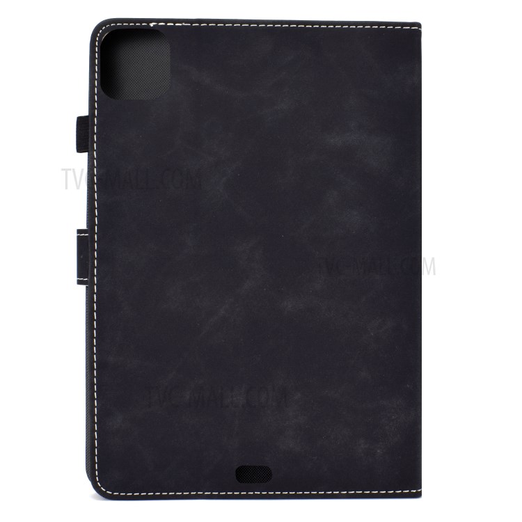 Imprint Elephant Leather Stylish Tablet Protection Case for iPad Air (2020) - Black-3