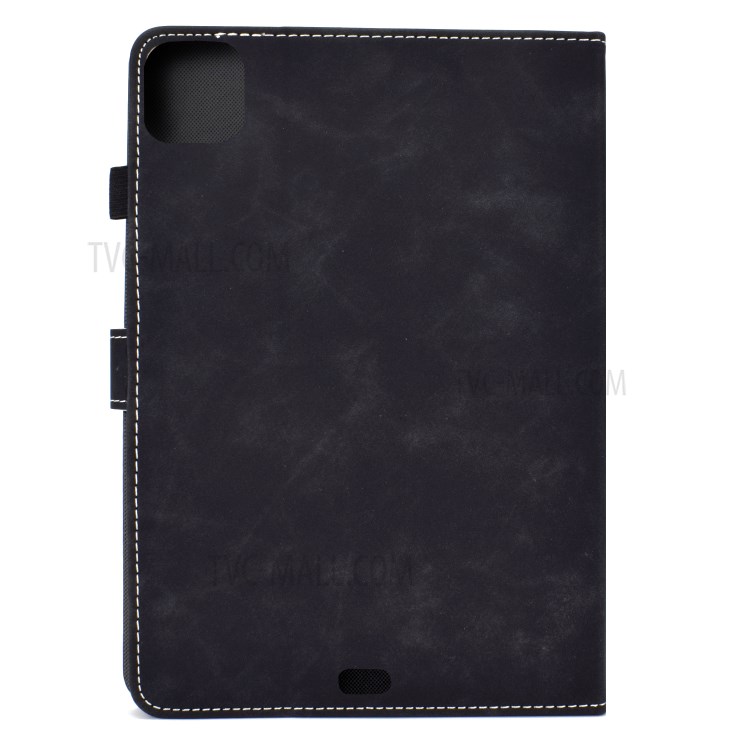 Imprint Elephant Leather Stylish Tablet Protection Case for iPad Air 4 10.8 inch (2020) - Black-3