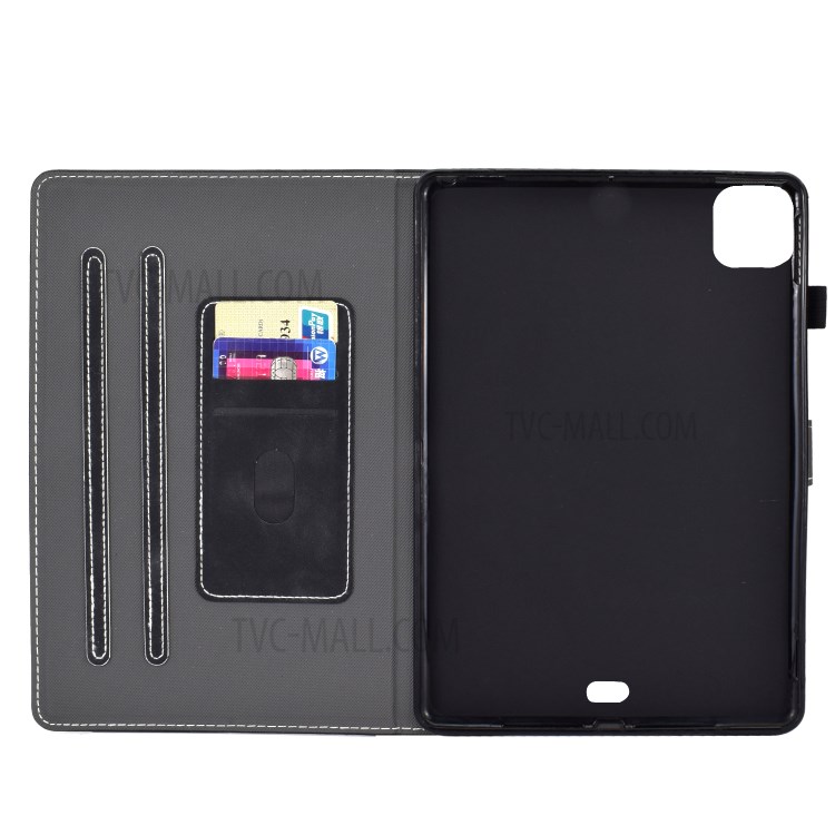 Imprint Elephant Leather Stylish Tablet Protection Case for iPad Air (2020) - Black-4