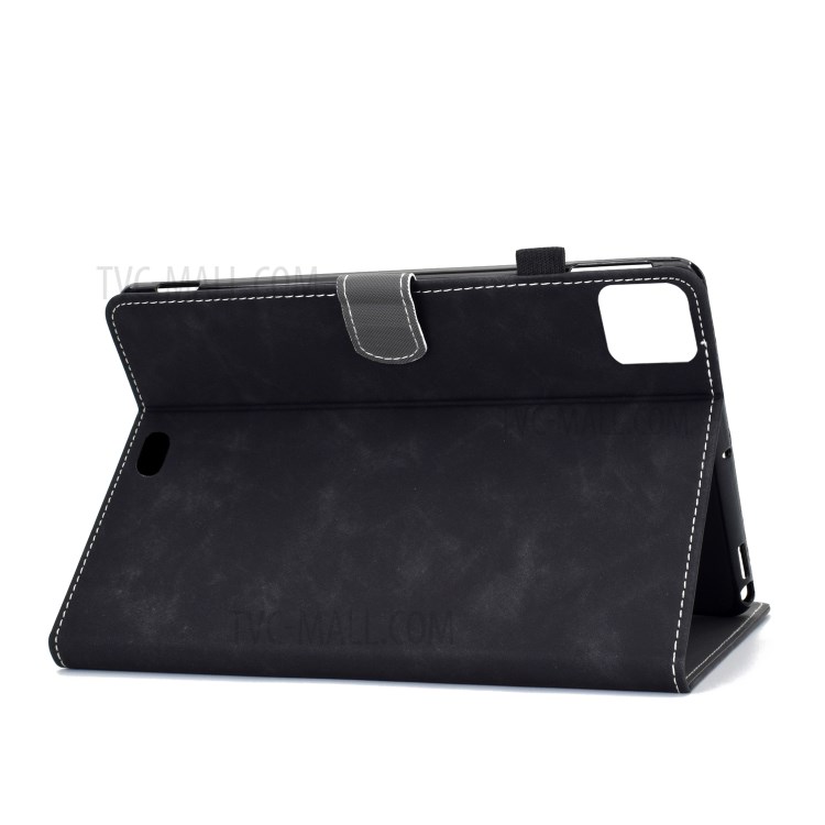 Imprint Elephant Leather Stylish Tablet Protection Case for iPad Air (2020) - Black-6