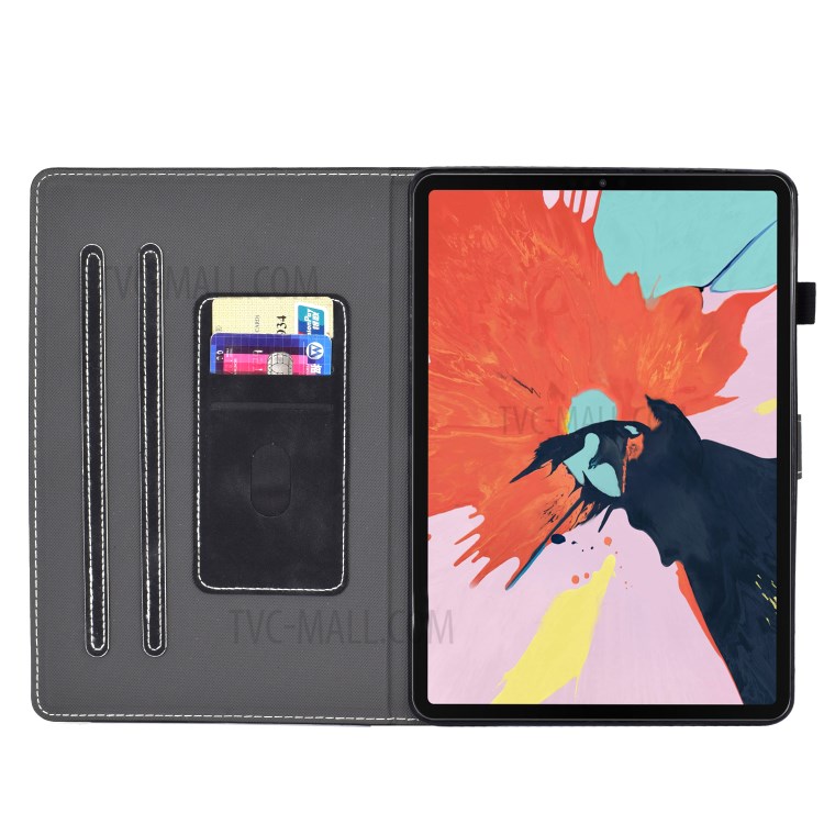 Imprint Elephant Leather Stylish Tablet Protection Case for iPad Air (2020) - Black-9