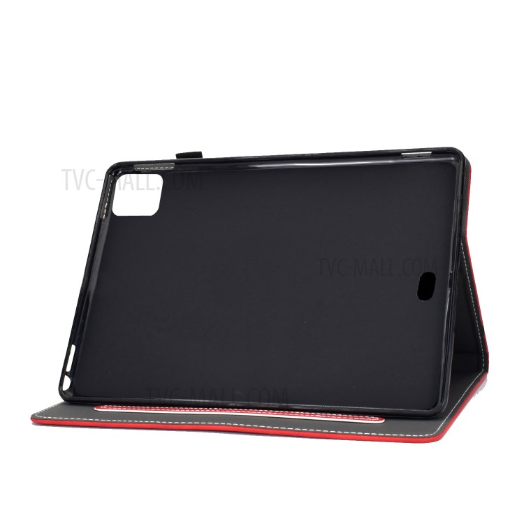 Imprint Elephant Leather Stylish Tablet Protection Case for iPad Air (2020) - Red-5