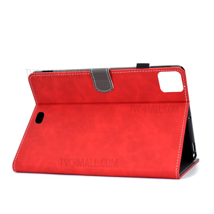 Imprint Elephant Leather Stylish Tablet Protection Case for iPad Air (2020) - Red-6
