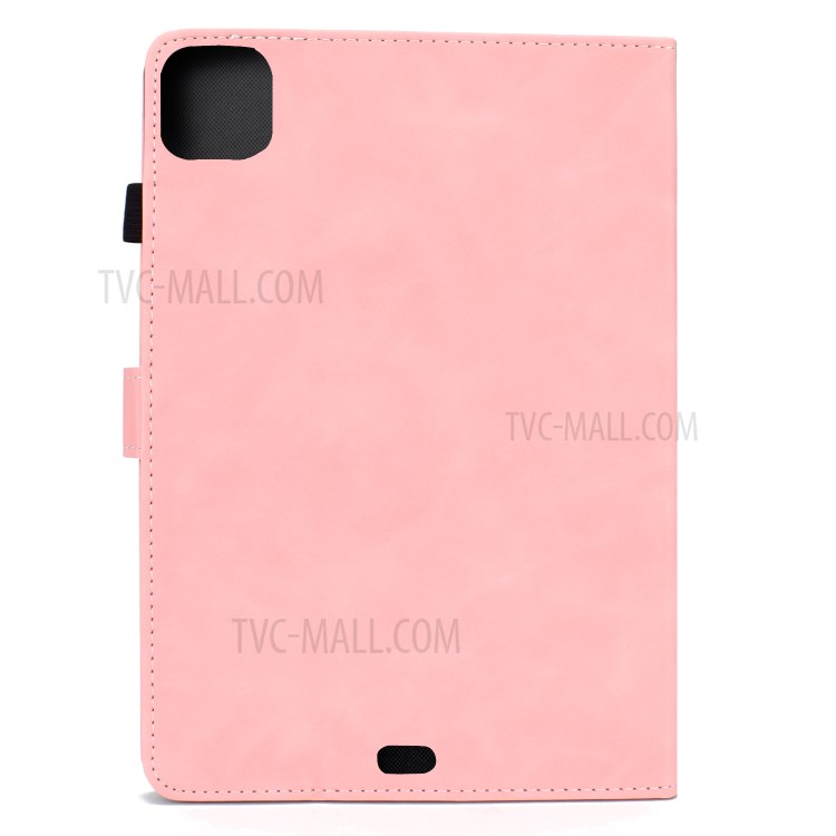 Imprint Elephant Leather Stylish Tablet Protection Case for iPad Air (2020) - Pink-3