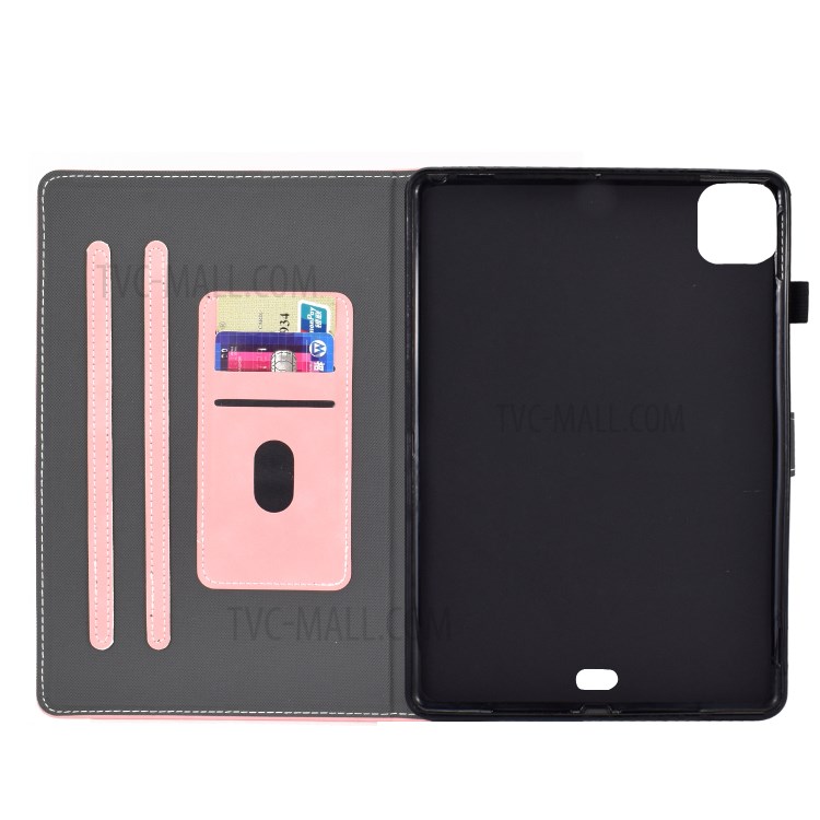 Imprint Elephant Leather Stylish Tablet Protection Case for iPad Air (2020) - Pink-4