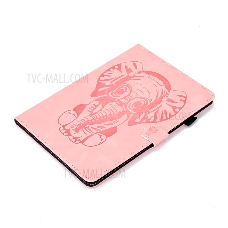Imprint Elephant Leather Stylish Tablet Protection Case for iPad Air (2020) - Pink-7