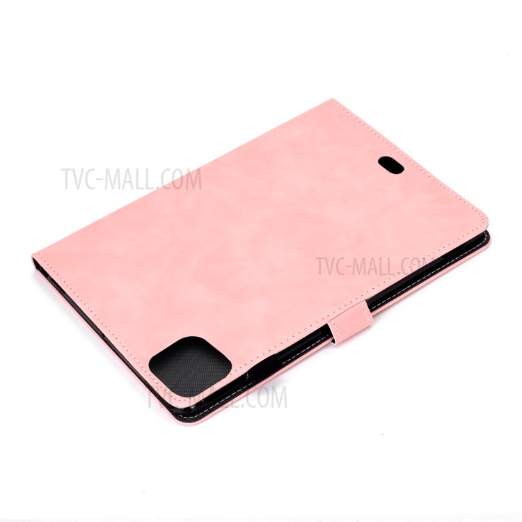Imprint Elephant Leather Stylish Tablet Protection Case for iPad Air (2020) - Pink-8