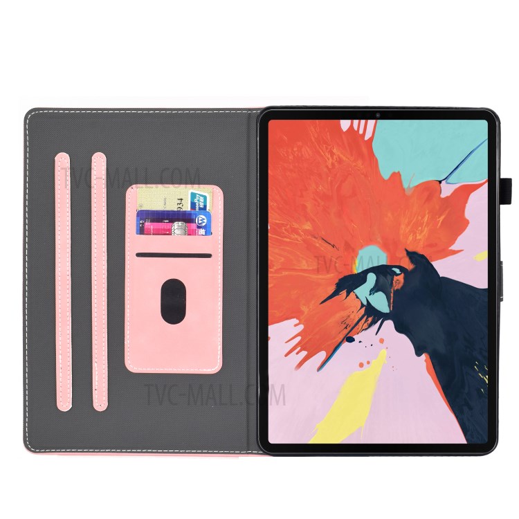 Imprint Elephant Leather Stylish Tablet Protection Case for iPad Air (2020) - Pink-9