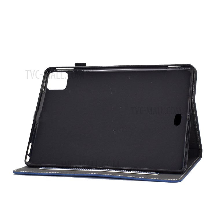 Imprint Elephant Leather Stylish Tablet Protection Case for iPad Air (2020) - Blue-5
