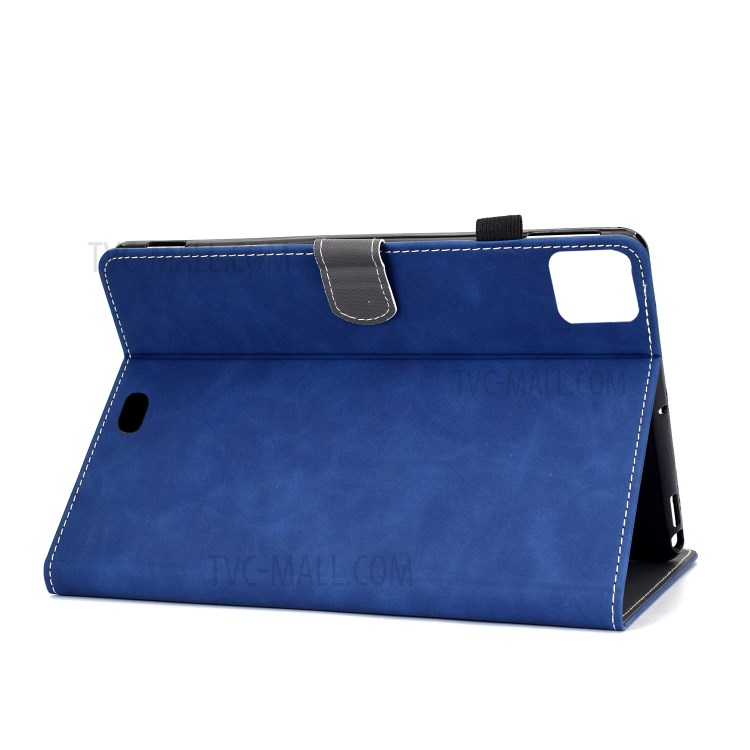 Imprint Elephant Leather Stylish Tablet Protection Case for iPad Air (2020) - Blue-6