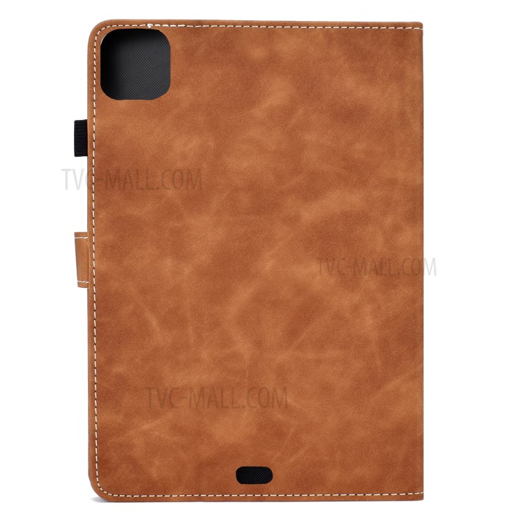 Imprint Elephant Leather Stylish Tablet Protection Case for iPad Air (2020) - Brown-3