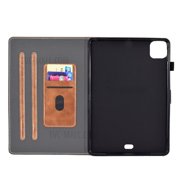 Imprint Elephant Leather Stylish Tablet Protection Case for iPad Air (2020) - Brown-4