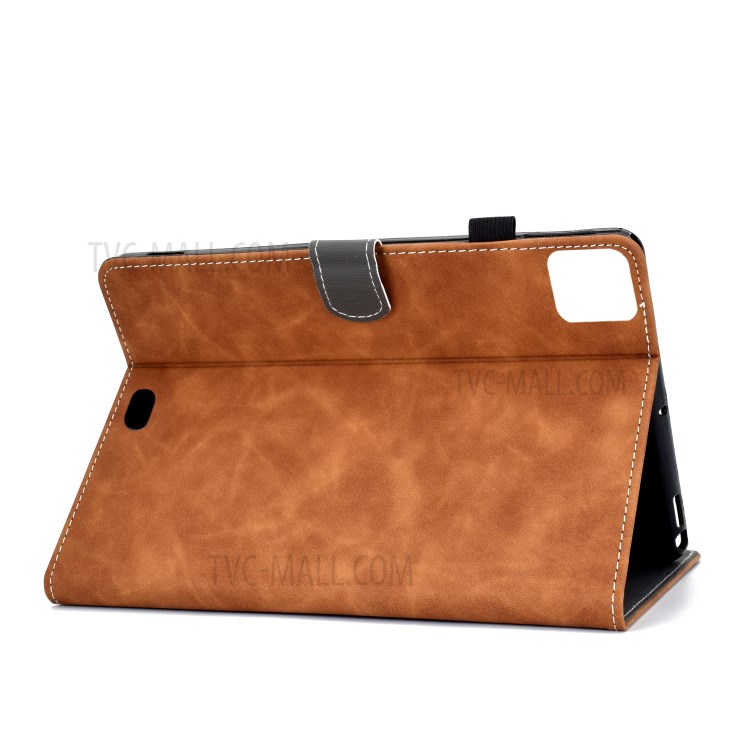 Imprint Elephant Leather Stylish Tablet Protection Case for iPad Air (2020) - Brown-6
