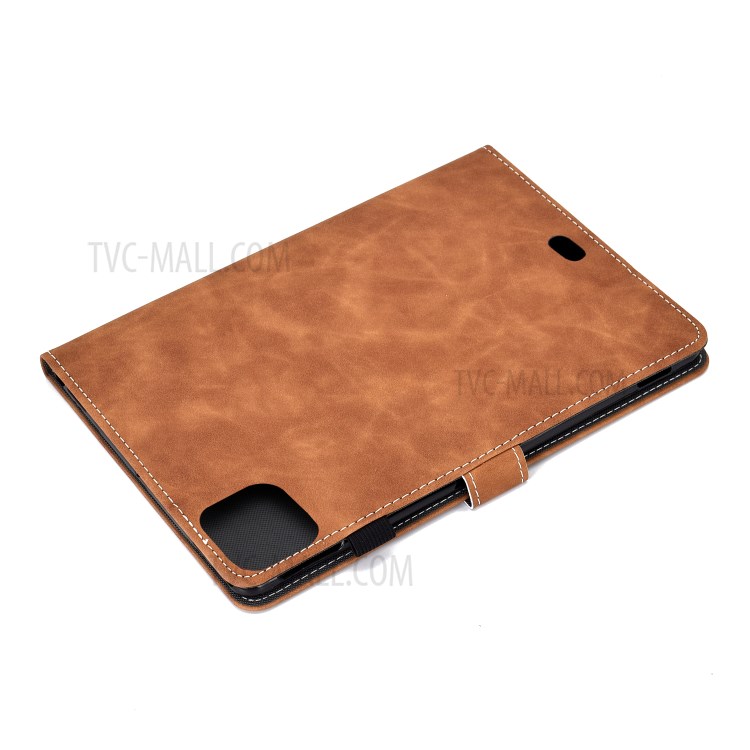 Imprint Elephant Leather Stylish Tablet Protection Case for iPad Air (2020) - Brown-8