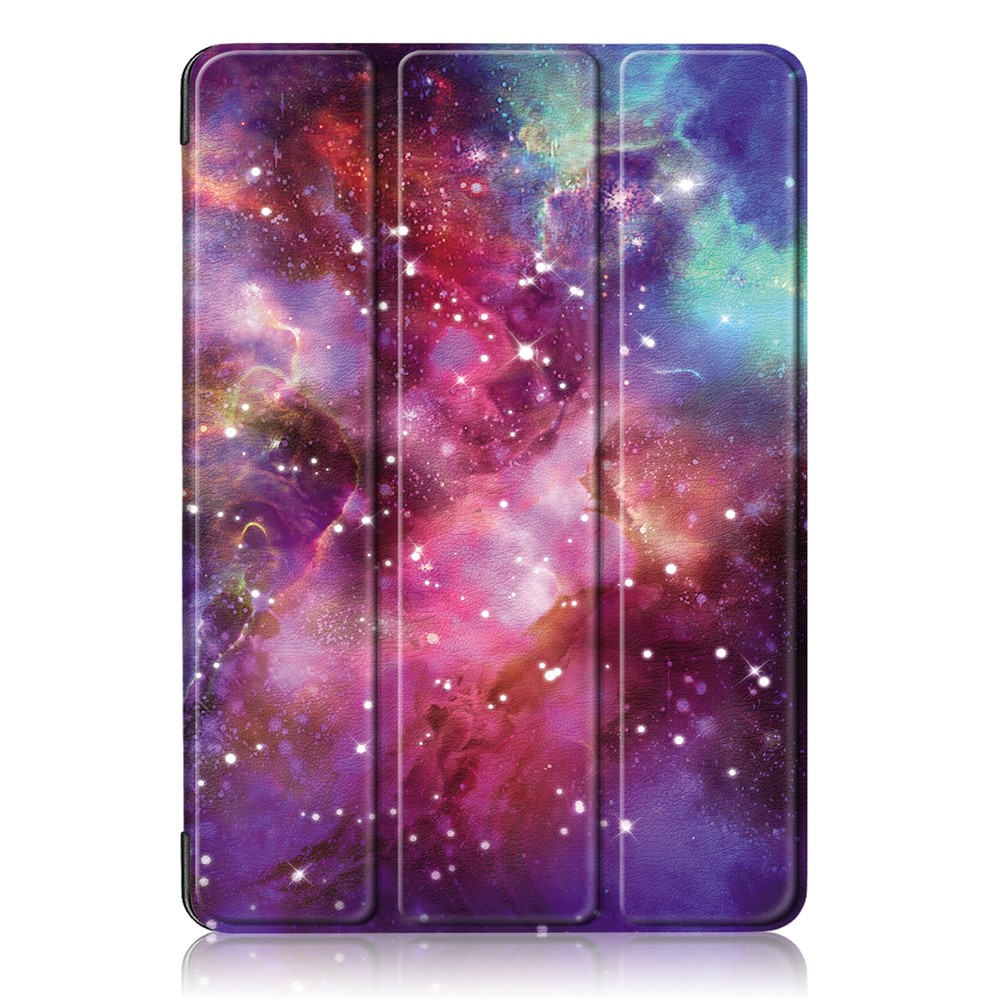 Printing Skin Tri-fold Stand Auto Wake/Sleep Leather Tablet Shell for iPad Air (2020) - Starry Sky-2