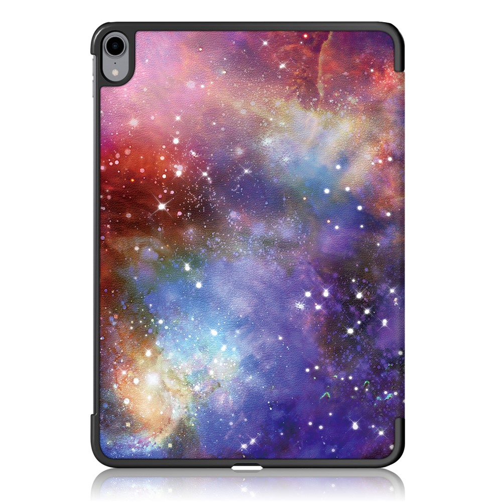 Printing Skin Tri-fold Stand Auto Wake/Sleep Leather Tablet Shell for iPad Air (2020) - Starry Sky-3