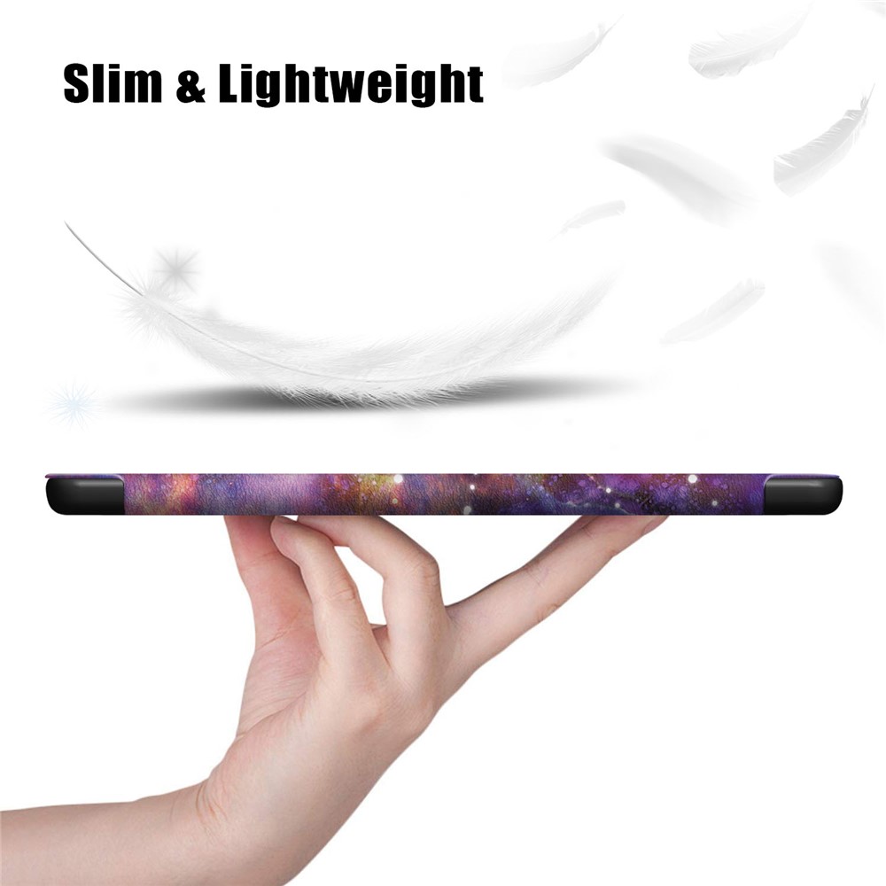 Printing Skin Tri-fold Stand Auto Wake/Sleep Leather Tablet Shell for iPad Air (2020) - Starry Sky-6