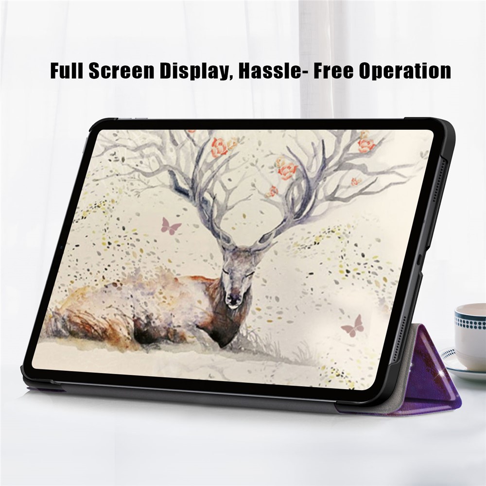 Printing Skin Tri-fold Stand Auto Wake/Sleep Leather Tablet Shell for iPad Air (2020) - Starry Sky-7