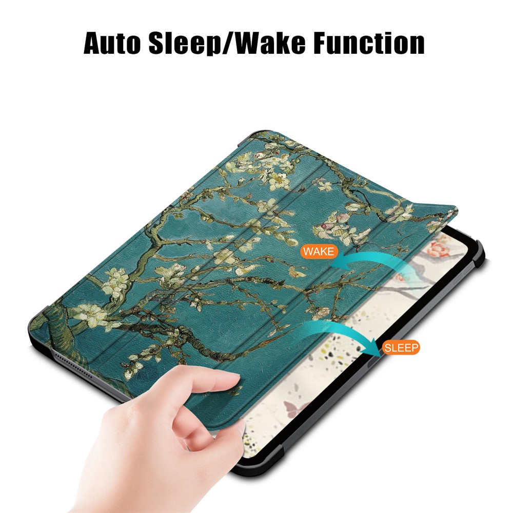 Impression Cutanée Tri-pli Stand Stand Auto Wake / Sleep Tablet Shell Pour IPad Air (2020) - Wintersweet-5