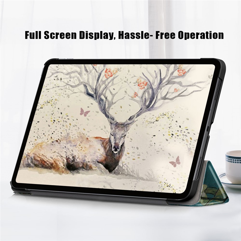 Impression Cutanée Tri-pli Stand Stand Auto Wake / Sleep Tablet Shell Pour IPad Air (2020) - Wintersweet-7